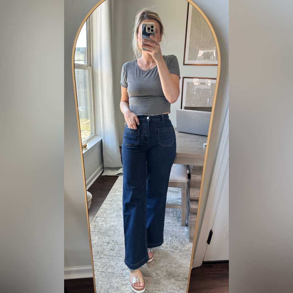 Classic Blue Women's Dark Wash Jeans - Picture 2 of 14